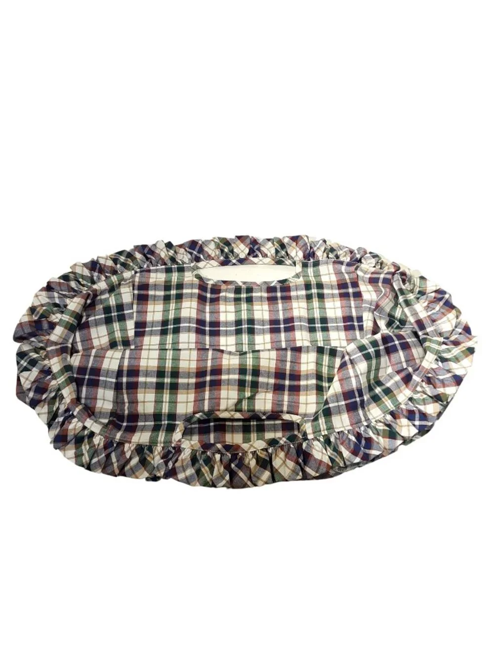 Longaberger Work Around Basket Liner #2049528 Woven Traditions Plaid Cotton New!